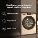 Haier I-Pro Series 1 HW110-BP14929A-S Lavadora Carga Frontal 11KG, Función Vapor, 15 Programas, Antibacterias, Motor Inverter, Display Digital, 1400 RPM, Inicio Diferido, Detector de KG, Blanco - 2