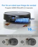 ECOVACS DEEBOT T80S Omni Robot Aspirador y Mopa, 24 800 Pa, OZMO Roller 2.0, Tecnología ZeroTangle 3.0, Mecanismo Triple Lift, Lav Mopa con Agua Cal a 40-75 °C, Secado Aire Cal, Negro - 3