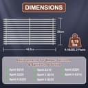 Denmay 7637 Parrilla de acero inoxidable de 44,5 x 26 cm para Weber Spirit I & II E210, E220, S210, S220 (con botones de quemador delanteros), pieza de repuesto para Weber Spirit Serie 200, 2 unidades - 2