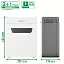 Leitz IQ 80940000 4M Premium - Document Shredder Micro Security Cut P5, Capacity 4 Sheets, 14 Litre Bin, White - 5
