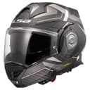 LS2, Casco Moto Modulare ADVANT X CARBON HORIZON Matt Silver Grey, L - 3