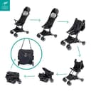 Urban Kanga Bandicoot Passeggino da Viaggio Ultraleggero – Pieghevole Compatto per Aereo, fino a 22 kg, con Tracolla e Copertura Protettiva (Midnight Black) - 7