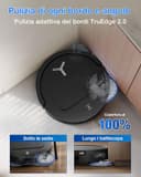 ECOVACS Robot aspirapolvere lavapavimenti DEEBOT T50 OMNI Gen3, 25.000 Pa, spazzola laterale e mocio a estensione, ZeroTangle 3.0, AIVI 3D 3.0, stazione OMNI All-in-One, lavaggio a 75 °C, 81 mm, Nero - 3