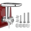 GVODE Fleischwolf Zubehör für Bosch MUM58720 Küchenmaschine, Geeignet für Bosch Multifunktions-Roboter, Beinhaltet 3 Wurstfüllröhrchen und 4 Arten von Mahlplatten - 1