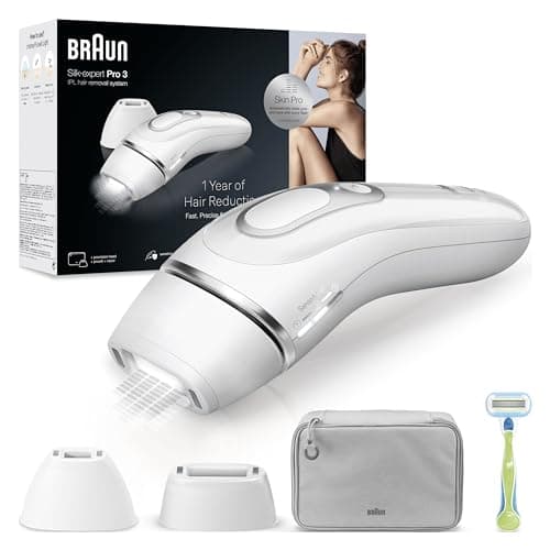 Braun Silk·expert Pro 3 Epilatore Luce Pulsata, Depilatore Corpo Donna, Alternativa All’Epilazione Laser Peli Donna, Epilazione a Casa, Con Custodia, Rasoio Venus, 2 Testine, Idea Regalo, PL3122