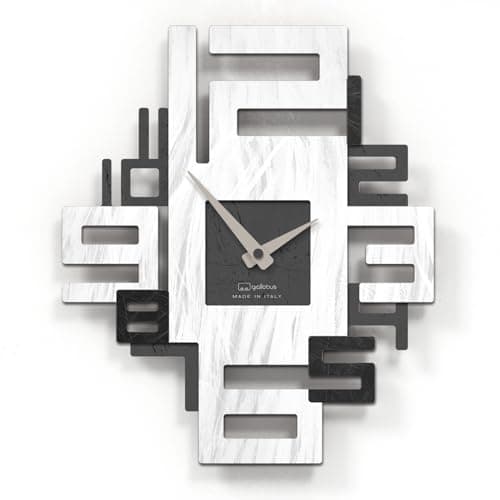 Giallobus - Orologio Bilay - Axia - Legno Mdf - Premium 25,5x30 - - 15 - Shade - Artigianale Made in Italy - Silenzioso - Idea regalo - Moderni doppio livello