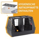 Ferplast Hundebox Auto, Atlas CAR 80 Scenic, extra Belüftung, Ablagefach, Doppelte Schiebeöffnung mit Sicherheitshaken, Abtropfmatte L 82 x W 51 x H 61 cm – Max 20 kg - 7