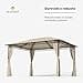 blumfeldt Mondo - Gazebo 3x4, Struttura in Acciaio, con Tende, Resistente alle Intemperie, Gazebo da Giardino, Facile da Montare, Beige - 2