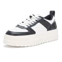HUGO Women's Lyssa Platform Low Profile Sneaker, Black/White Oak, 6 UK - 1