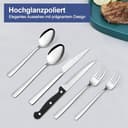 Besteck Set 6 Personen, Bastwe 36 teiliges Edelstahl Besteckset mit Steakmesser, Hochwertiges Messer Gabel Löffel für Familie/Party/Hotel, Hochglanzpoliert & Spülmaschinenfest - 6