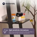 Motorola Nursery PIP1010 CON Baby Monitor-mit Kamera-Schwenken, Neigen, Zoomen und Nachtsicht-Wandhalterung-Motorola Nursery App-Raumtemperatur, Zwei-Wege-Kommunikation und Schlaflieder, Schwarz - 4
