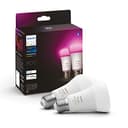Philips Hue White and Color Ambiance Lampadina Smart LED, Attacco E27, Luce Bianca o Colorata, 15W, 2 Pezzi - 1