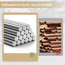 Merax Garden Furniture Sets 5-6 Seater, Outdoor Modular Corner Sofa Modular Set with Glass Tabletop, Patio Conversation Set with Backrest Cushions for Garden Terrace, Grey - 7