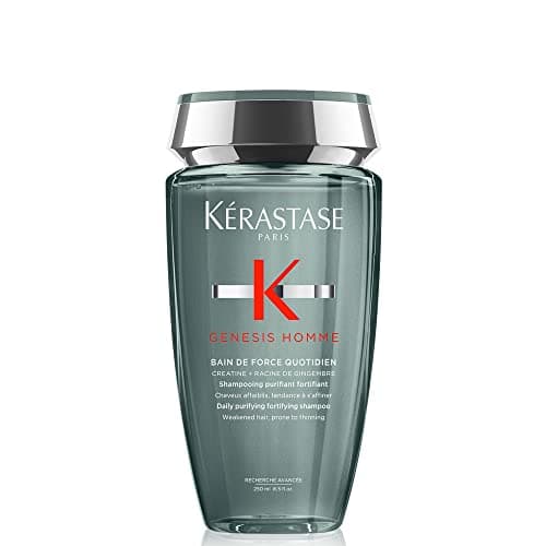 Kérastase | Bain de Force Quotidien Shampoo for Weakened Hair and Against Hair Loss, Genesis Homme, 250 ml