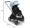 Bugaboo Dragonfly, Passeggino Leggero e Compatto per Bambini, Chiusura Facile a Una Mano in Tutte le Posizioni, Sospensioni Complete, Cesta Portaoggetti XL, Telaio Graphite e Cappottina Skyline Blue - 8