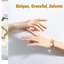 Emibele Armband mit Gravur, Edelstahl Gliederarmkette mit Herzanhänger & OT Schnalle für Damen Mädchen, Gliederkette Schmuck mit Bibelversen Sprüche 4:23 - Gold - 2