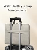 Light Grey Travel Laptop Handbag 15-16 Inch ONLY MacBook Air 15 Pro 16 M2 M3 Acer Nitro 5 HP Spectre Pavilion Lenovo Legion ThinkPad ASUS ZenBook Pro Water-Repellent Handle School Work Commute Slim - 9