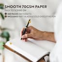 moonster Cuaderno de Notas Reutilizable de Cuero – Diario Personal con Bolígrafo, Diario de Viaje Forrado de Piel – Agenda de Piel con Cuaderno A5 de Rayas para Hombres y Mujeres - 3