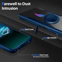 HikerClub Handyhülle für ASUS ROG Phone 8, ROG Phone 8 Pro (2024) Hülle Case mit Magnetisch Ständer, 360 Drehring Blau [Magie Stressabbau Soundeffekt Handyhalter] Stoßfeste Transparent Schutzhülle - 5