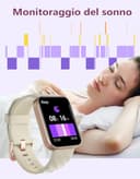 RUIMEN Smartwatch Uomo Donna Chiamate e Whatsapp Smart Watch Contapassi Cardiofrequenzimetro da polso Saturimetro Orologio Smart Fitness Sportivo Impermeabile per Android iOS Galassia - 4