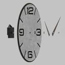 Giallobus - Reloj Premium - Simple Relief - Madera de MDF - Premium 30x30‎‎cm - n.08 Scribbles - Artesano Made in Italy - Silencioso - Idea de Regalo - Doble Nivel Moderno - 5