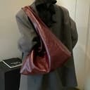 Fryloo Borse Borsa da Donna Hobo in Pelle Pu Y2k, A Tracolla Grande Donna, Casual per Tutti I Giorni alla Moda Autunno Inverno-Beige - 2