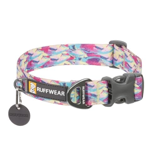 Ruffwear Collar para perro grande Front Range, cómodo y fuerte con hebilla lateral y correas para pasear al perro, tamaño L (51-66 cm), pez de arrecife