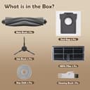 Accesorios de Repuesto para Dreame L10s Ultra Gen 2/L40 Ultra AE/L10s Pro Ultra Heat/Mova E30 Ultra Robot Aspirador, 1 Cepillo Central, 4 Cepillos Giratorio, 2 Filtros, 4 Paños de Fregado, 6 Bolsas - 7