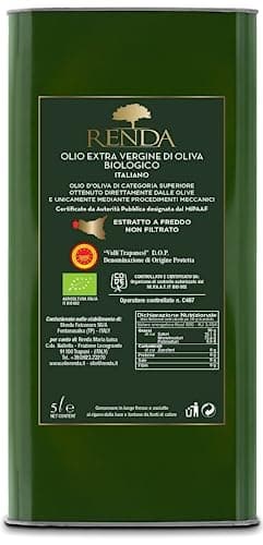 Olio Extravergine di Oliva EVO | 100% Italiano DOP | Renda, Sicilia (Latta da 5 litri)