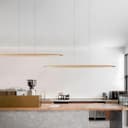 YYUTLUO LED Wood Pendant Light Dining Table Pendant Light, Dimmable with Remote Control Pendant Lamp, Height Adjustable, Modern Linear Design Living Room Lamp Hanging for Office Dining Room (130cm) - 8