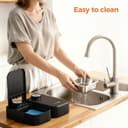 Dispenser Crocchette Gatto Umido Automatico: Distributore Cibo Gatti con Ciotola in Acciaio Inossidabile - Dosatore Crocchette per Gatti con Timer di 48 Ore - Adatto sia per Alimenti Secchi che Umidi - 8