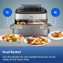 Philips Airfryer 5000 Series Megabasket with Steam - Unique Steamfry, Steam & Airfry - 28 Ways to Cook; 9,5L in Megabasket or 3L + 6L Dual Basket, RapidAir Plus Technology, Auto SteamClean (NA565/92) - 5