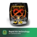 Philips Viva Collection Airfryer XXL with Fat Removal Technology, 2225W, Extra Large Size For Entire Family - HD9650/99, 1.4 KG Capacity, 2225 Watt, Black - 4