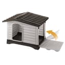 Ferplast Hundehütte DOGVILLA 90, Hundehütte Outdoor, Hundehaus, Seite zum öffnen, Boden zum Abtropfen, Isolierender Boden, Abnehmbares Dach, Lüftungsgitter, Recycelter Kunststoff, 88 x 72 x h 65 cm - 3