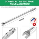 WELL GRILL 62752 49,5 cm Grillbrenner para Weber Genesis 300, tubos de quemador de acero inoxidable sustituye a Weber Genesis E330 E320 E310 S310 S320 S330 Barbacoa de gas con botones frontales - 2