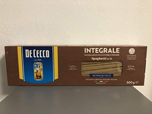 20x De Cecco Spaghetti Whole Wheat (Integrale) Italian Pasta No. 12 500 g