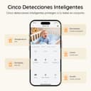 BOIFUN 2026 Cámara Vigilancia Bebé 2K (3MP) con WiFi y App Móvil, Visión Nocturna sin Luz, Vigilabebés con Pantalla de 5”, Cámara 360°, Detección de Movimiento y Llanto, Audio Bidireccional, Zoom 4X - 6