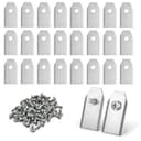45 Pcs Robotic Lawnmower Blades 0.75mm Lawn Mower Blades Trimmer Cutter Accessories Includes 30 Screws Compatible with Husqvarna Automower Gardena (Silver) - 1