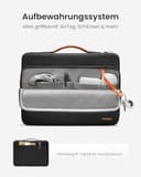 tomtoc 360° Laptoptasche für 15-Zoll MacBook Air M4/A3241 M3/A3114 M2/A2941, 15'' MacBook Pro A1990 A1707, 15'' Microsoft Surface Laptop 7th/6/5, Wasserabweisend Notebooktasche für Tägliches Pendeln - 2