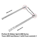GFTIME 45,7 CM 69785 Quemador Barbacoa de Gas Piezas de Repuesto para Weber Spirit 200 E210 S210 E220 S220 (con pomo Delantero) Acero Inoxidable BBQ Quemadores per Parrilla Barbacoa Weber 46100001 - 9