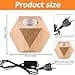Nizirioo Wooden Table Lamp, E27 Bedside Lamp, Wooden Base, Small Bedside Lamp with Diamond Wooden Base, EU Plug Wooden Base, E27, Perfect for Bedroom/Living Room/Office (without Bulb) - 2