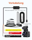 VANTRUE N5S Dashcam & VP03 Hardwire Kit, 2.7K+1080P+1080P+1440P Vorne Innen Hinten, HDR+WDR Auto Kamera mit 5GHz WLAN GPS, DSGVO Datenschutz Dash Cam - 9