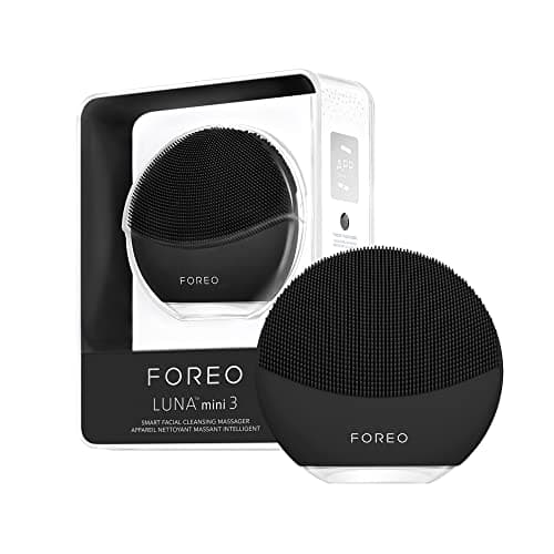FOREO LUNA mini 3 Gesichtsreinigungsbürste - Gesichtsmassagegerät elektrisch, ultrahygienisches Silikon - Einfache Gesichtsreinigung - Elektrischer Gesichtsreiniger - App-verbunden - Midnight