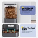 Nobleza Automatic Dog Cat Food Feeder and Waterer Set, 3.8 L Dog Cat Water and Food Dispenser, Automatic Pet Water Dispenser Pet Feeder for Small Medium Dogs, Puppy and Cats, 2 Packs, Dark Grey - 4