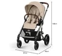CYBEX Gold Balios S Lux Passeggino, Posizione Reclinabile Ergonomica, Sistema di Cinture con Una Sola Mano, Dalla Nascita Fino a 22 Kg (Circa 4 Anni), Almond Beige - 13