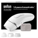 Braun Luz Pulsada Silk-expert Pro 3, Alternativa a Depiladora Laser, Eliminación Del Vello En Casa, Depiladora IPL Con Funda y 3 Cabezales Para Cara y Cuerpo, Blanca/Plateada, PL3230 - 1