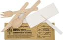 DON PALILLO - 50 Sets de Cubiertos de Madera Desechables envasados en Papel Kraft. Cada Set Contiene 1 Tenedor + 1 Cuchillo + 1 Cuchara + 1 servilleta de Papel + 1 palillo env. Ind. Total 50 Sets - 2