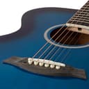 TIGER ACG2-BL Chitarra acustica full size 4/4 con corde in acciaio per principianti - La confezione include custodia, tracolla, piastra antigraffio e corde di ricambio - Blu - 4