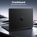 Soonjet CrackGuard for MacBook Pro 14 inch Case M5 M4 M3 M2 M1 Pro/Max 2025 2024-2021 [Anti-Crack Upgrade] [100% Match Official Color] Cover Protective Hard Shell Case Laptop - Space Black Clear - 2