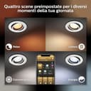 Philips Hue Milliskin White Ambiance, Faretto ad incasso Smart LED, (400 lm / 70 mm), Rotondo, Compatibile con Amazon Alexa (Echo, Echo Dot), Bianco, Nuova Generazione, Confezione da 3 - 3